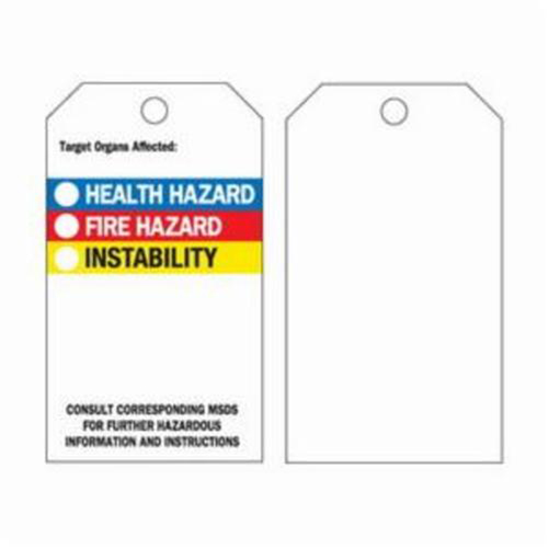 Self-Laminating Right-To-Know Tags, Polyester, 3" W x 5-3/4" H, English D. Morneault & Fils
