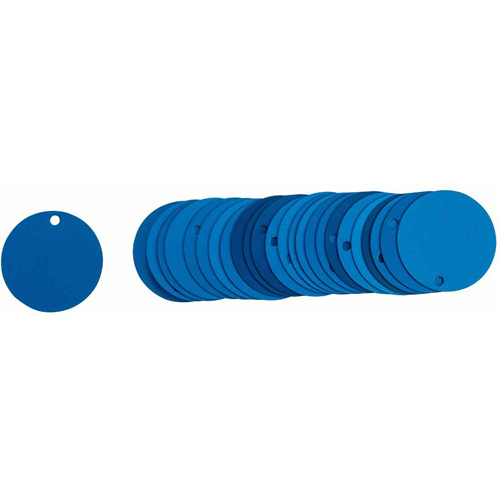 &eacute;tiquettes rondes vierges pour vannes, Aluminium, 2" dia. D. Morneault & Fils