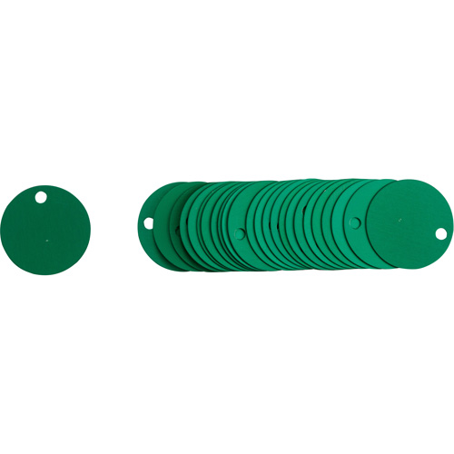 Blank Round Valve Tags, Aluminum, 2" dia D. Morneault & Fils