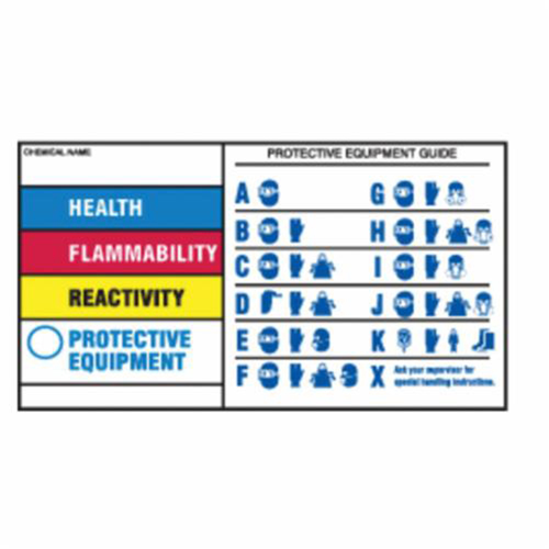 Protective Equipment Labels, Polyester, Sheet, 5" L x 3" W D. Morneault & Fils