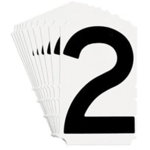 Quick-Align&reg; Individual Gothic Number and Letter Labels, 2, 4" H, Black D. Morneault & Fils
