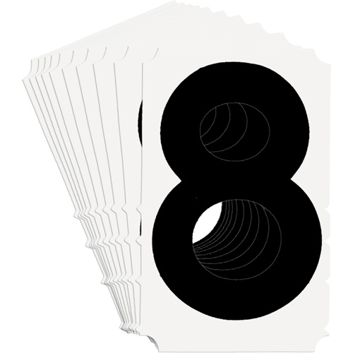 Quick-Align&reg; Individual Gothic Number and Letter Labels, 8, 4" H, Black D. Morneault & Fils