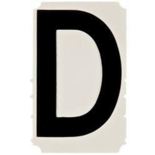 Quick-Align&reg; Individual Gothic Number and Letter Labels, D, 4" H, Black D. Morneault & Fils