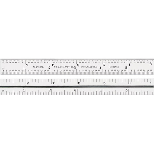 Junior Combination Squares, 6" L, 8/100" Graduations, Steel, Satin D. Morneault & Fils
