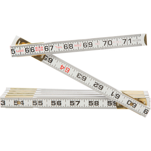 Red End&reg; Two Way&reg; Rule, 6' L, Wood, 1/16" Graduations D. Morneault & Fils