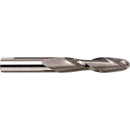 Ball End Long Series End Mill, 7/16" Dia., 4 Flutes, Carbide D. Morneault & Fils