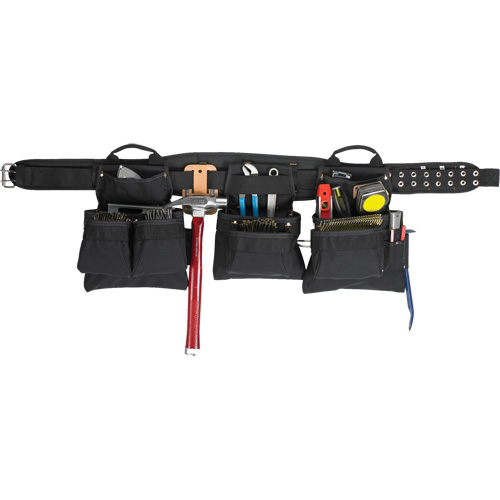 Ceinture &agrave; outils professionnelle pour menuisier, Polyester, Noir D. Morneault & Fils