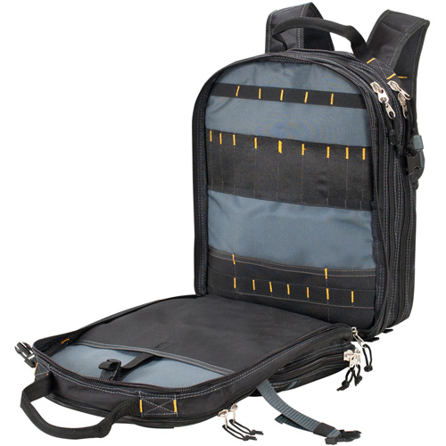 75-Pocket Tool Backpacks, 13" L x 17-1/2" W, Black, Nylon D. Morneault & Fils