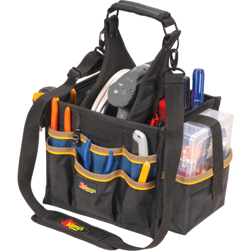 Large Electrical & Maintenance Tool Carrier, Polyester, 23 Pockets, Black D. Morneault & Fils