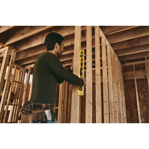 High-Impact ABS Level, I-Beam, 2' L, Plastic, 3, Non-Magnetic D. Morneault & Fils
