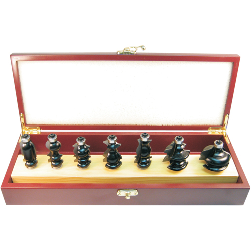 Jeux de fraises de moulurage &agrave; 2 cannelures D. Morneault & Fils