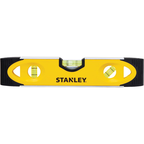 Shock-Resistant Torpedo Level, 9" L, Aluminum, 3 Vials, Magnetic D. Morneault & Fils