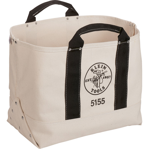 Heavy-Duty 17" Tool Bag, Canvas, 1 Pockets, Beige/Black D. Morneault & Fils