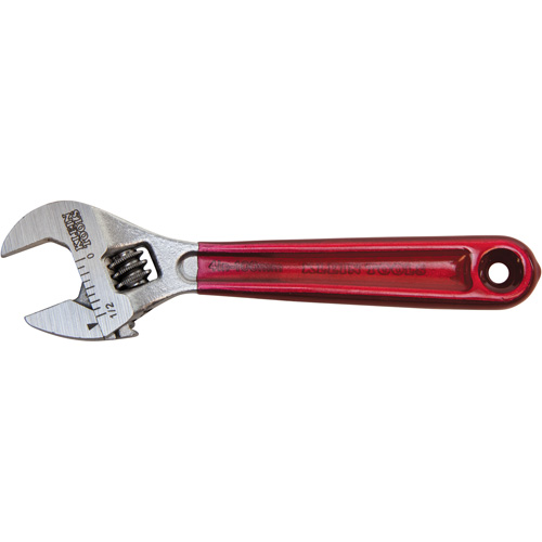 Adjustable Wrench, 4-1/2" L, 1/2" Max Width, Chrome/Polished D. Morneault & Fils