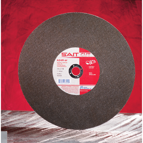 A24N Fast Grinding Wheel, 6" x 1/4", 7/8" Arbor, Aluminum Oxide, Type 27 D. Morneault & Fils
