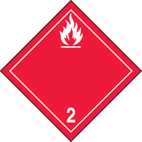 TDG Shipping Labels, Class 2.1, Flammable Gases, Paper D. Morneault & Fils