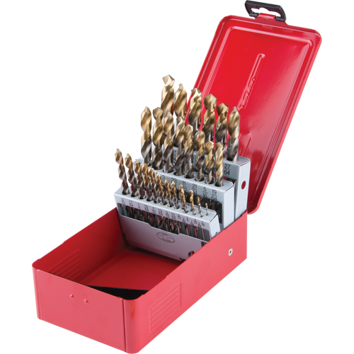 Jobber Drill Set, 29 Pieces, High Speed Steel D. Morneault & Fils