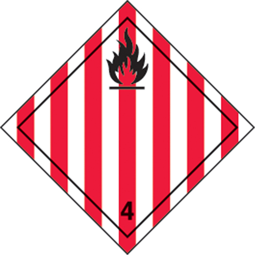 &eacute;tiquettes d'exp&eacute;dition TMD, Classe 4,1, Solides inflammables, Vinyle D. Morneault & Fils
