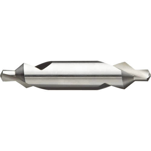 Combined Drill & Countersink, #3, 0.1094" Small Diameter, 1/4" Large Diameter, High Speed Steel D. Morneault & Fils