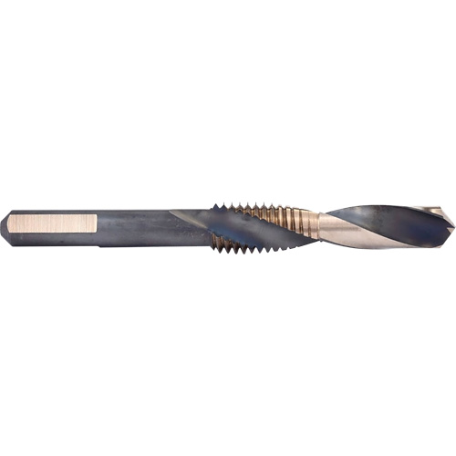 Taraud & Foret Combin&eacute;, 5/8"-11, Acier rapide, Cannelure 1-1/2" D. Morneault & Fils