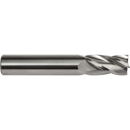 S134 End Mill, 1/8" Dia., 1-1/2" L, 4 Flutes, 1/8" Shank, Carbide D. Morneault & Fils