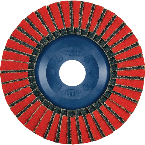 Twin Flap Disc, 5" x 7/8", Type 27, 40 Grit, Ceramic/Zirconia Alumina D. Morneault & Fils