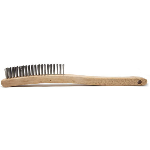 Scratch Brush, Stainless Steel, 4 x 19 Wire Rows, 13-11/16" Long D. Morneault & Fils