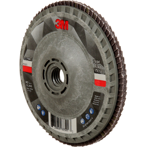 769F Quick Change Flap Disc, 4-1/2" x 5/8"-11, Type 27, 120+ Grit, Ceramic D. Morneault & Fils