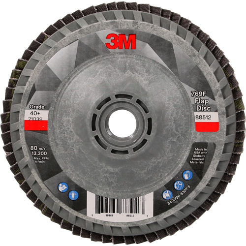 769F Quick Change Flap Disc, 4-1/2" x 5/8"-11, Type 27, 40+ Grit, Ceramic D. Morneault & Fils
