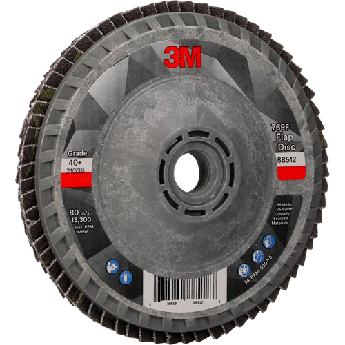 769F Quick Change Flap Disc, 4-1/2" x 5/8"-11, Type 27, 40+ Grit, Ceramic D. Morneault & Fils