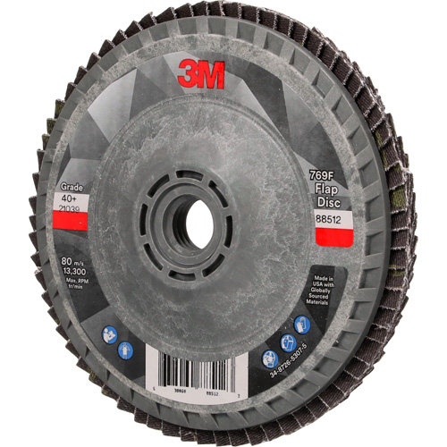 769F Quick Change Flap Disc, 4-1/2" x 5/8"-11, Type 27, 40+ Grit, Ceramic D. Morneault & Fils