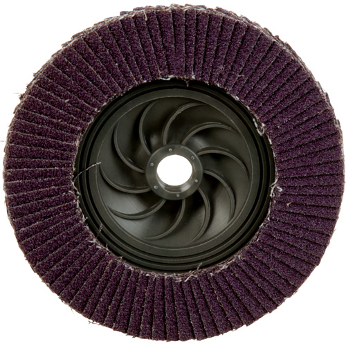 Disque &agrave; lamelles &agrave; changement rapide 769F, 5" x 5/8"-11, Type 27, Grain 40+, C&eacute;ramique D. Morneault & Fils