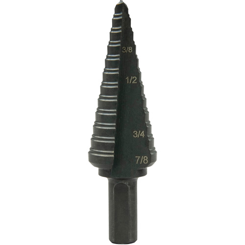 Multi-Hole Step Bit, 3/16"/4.8 mm - 7/8"/#4/22.2 mm  D. Morneault & Fils