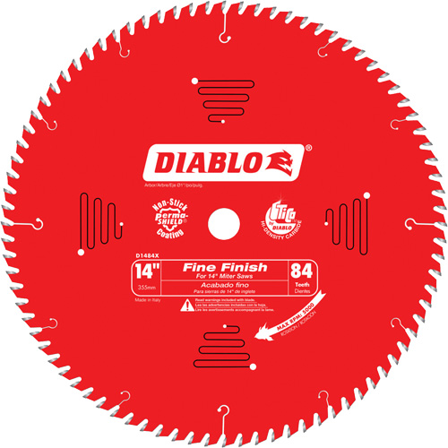 Fine Finish Circular Saw Blade, 14", 84 Teeth, Laminate/Wood Use D. Morneault & Fils
