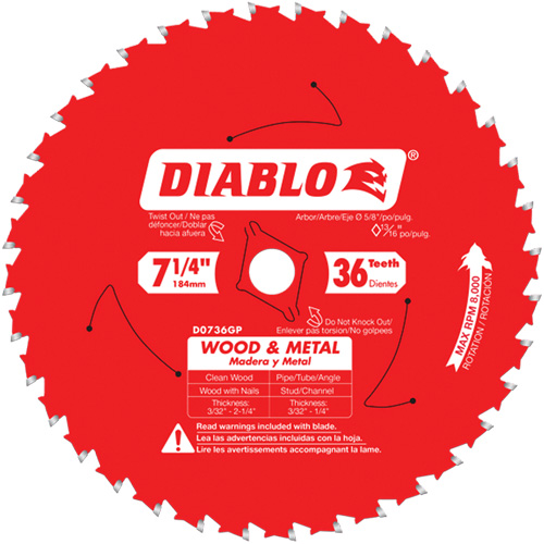 Steel Demon Cermet II Saw Blade, 7-1/4", 36 Teeth, Metal Use D. Morneault & Fils
