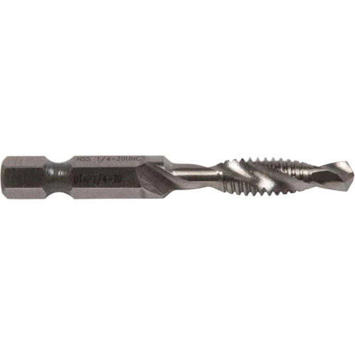 Drill/Tap Bit, 1/4", High Speed Steel D. Morneault & Fils