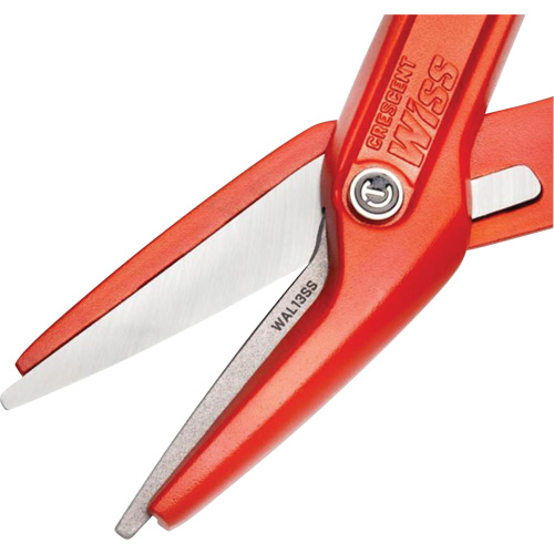 13" Serrated Aluminum Tinner Snip with Dipped Handle, 3" Cut Length, Straight Cut D. Morneault & Fils