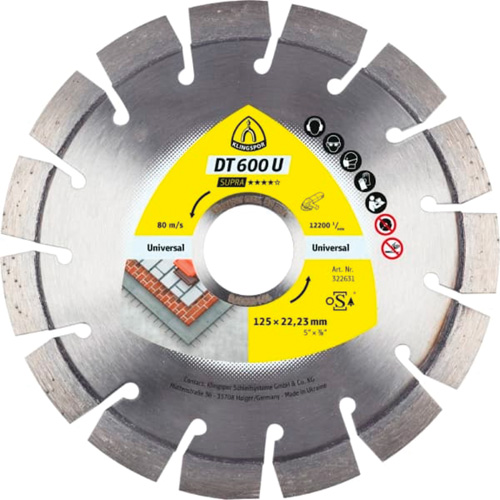 DT 600 U Supra Large Diamond Cutting Blades D. Morneault & Fils