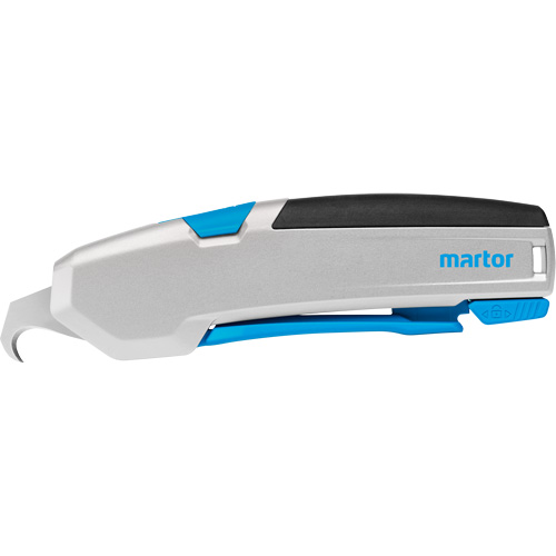 Secupro 625 Retractable Safety Knife with Hook Blade, 16 mm, Heavy-Duty, Aluminum Handle D. Morneault & Fils