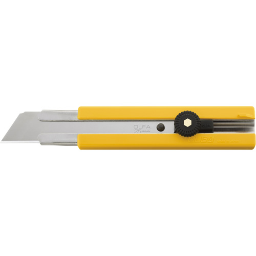 Rubber Inset Utility Knife with Solid Blade, 25 mm, Stainless Steel Blade D. Morneault & Fils