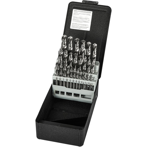 Stub Length Drill Bit Set, 29 Pieces, High Speed Steel D. Morneault & Fils