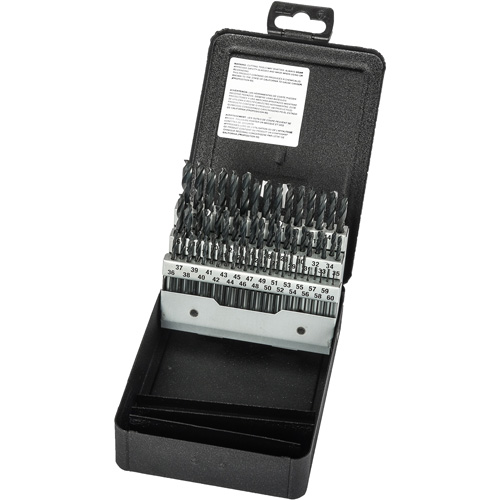 Stub Length Drill Bit Set, 60 Pieces, High Speed Steel D. Morneault & Fils