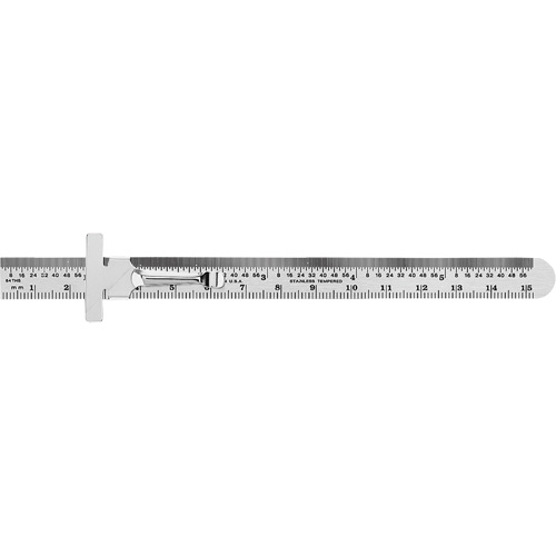 Economy Precision Flexible Ruler, 6" L, Steel D. Morneault & Fils