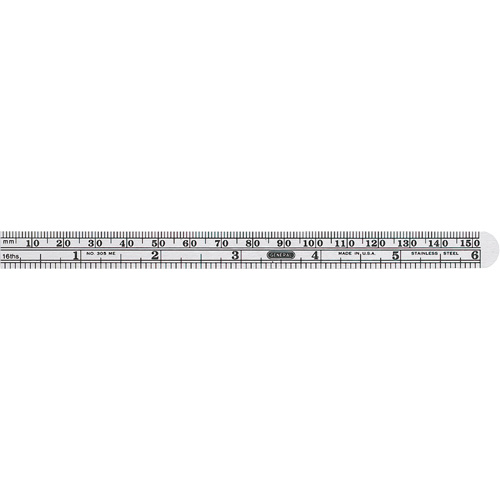 Economy Precision Flexible Ruler, 6-1/2" L, Steel D. Morneault & Fils