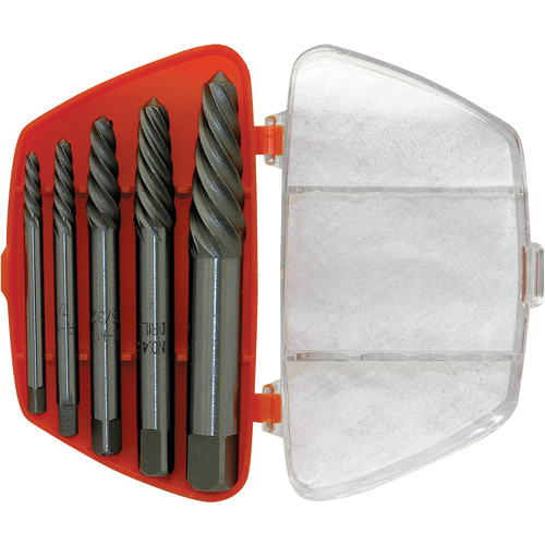 ISE-5 5-Piece Spiral Extractor Set, Chrome Molybdenum D. Morneault & Fils