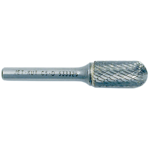 JET-KUT Round Nose Shape Bur, 1/4" Dia., 5/8" Depth of Cut D. Morneault & Fils