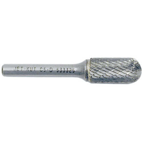 JET-KUT Round Nose Shape Burr, 3/8" Dia., 3/4" Depth of Cut D. Morneault & Fils