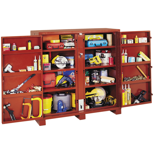 Jobsite Shelf Cabinet, Steel, 47.5 Cubic Feet, Red D. Morneault & Fils