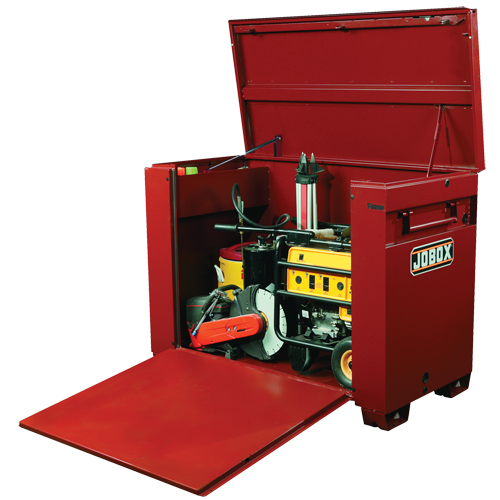 Coffre grande capacit&eacute; avec panneau frontal ouvrant, 60" x 31" x 45", Acier, Rouge D. Morneault & Fils