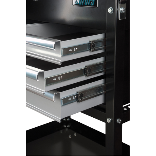 Utility Cart, 4 Drawers, 18" L x 33" W x 39" H, Black D. Morneault & Fils